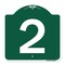 Signmission Designer Series Sign-Sign W/ Number 2, Green & White Aluminum Sign, 18" x 18", GW-1818-22897 A-DES-GW-1818-22897 - alternate 1